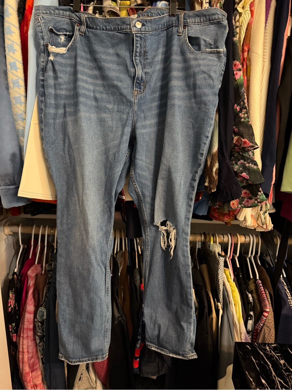 Abercrombie & Fitch Light Blue Slim Straight high rise Jeans 37/24